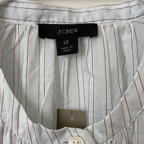 J. Crew Striped 100% Cotton Dress Size: 12 - Picture 5 of 6